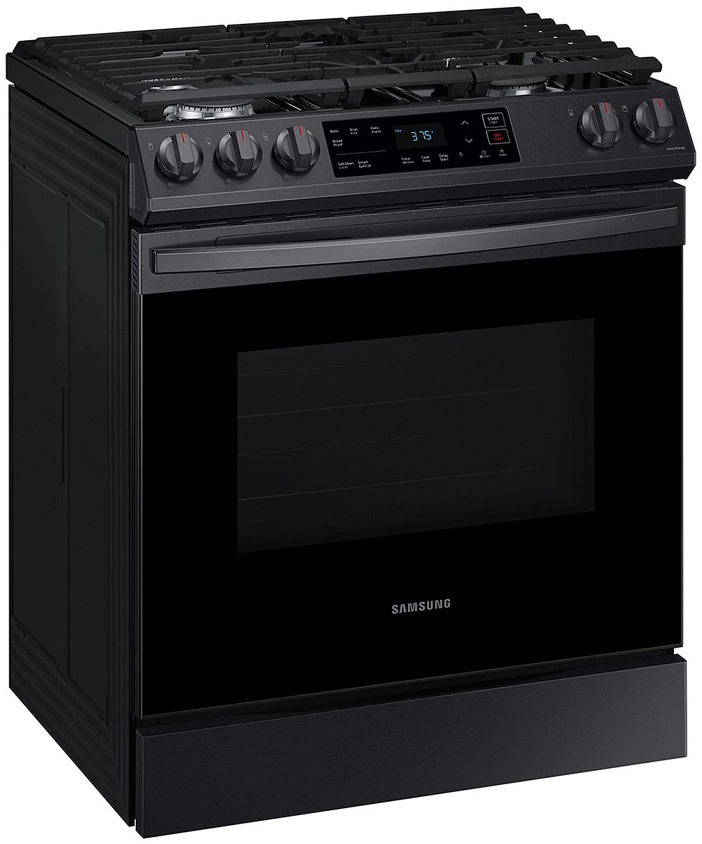  ADA 6 Cu. Ft. Fingerprint Resistant Black Stainless Steel Front Control Slide-In Gas Range