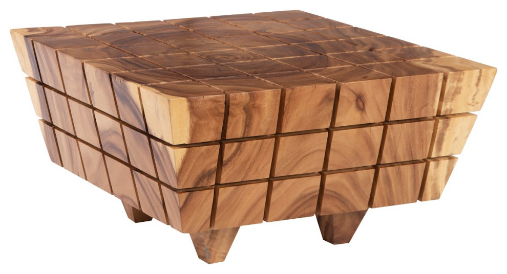 Cubed Coffee Table  Natural   Rustic   Coffee Tables   by HedgeApple  Houzz