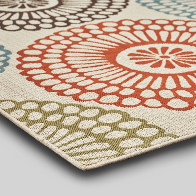 Seastar Medallion Outdoor Rug Ivory Christopher Knight Home