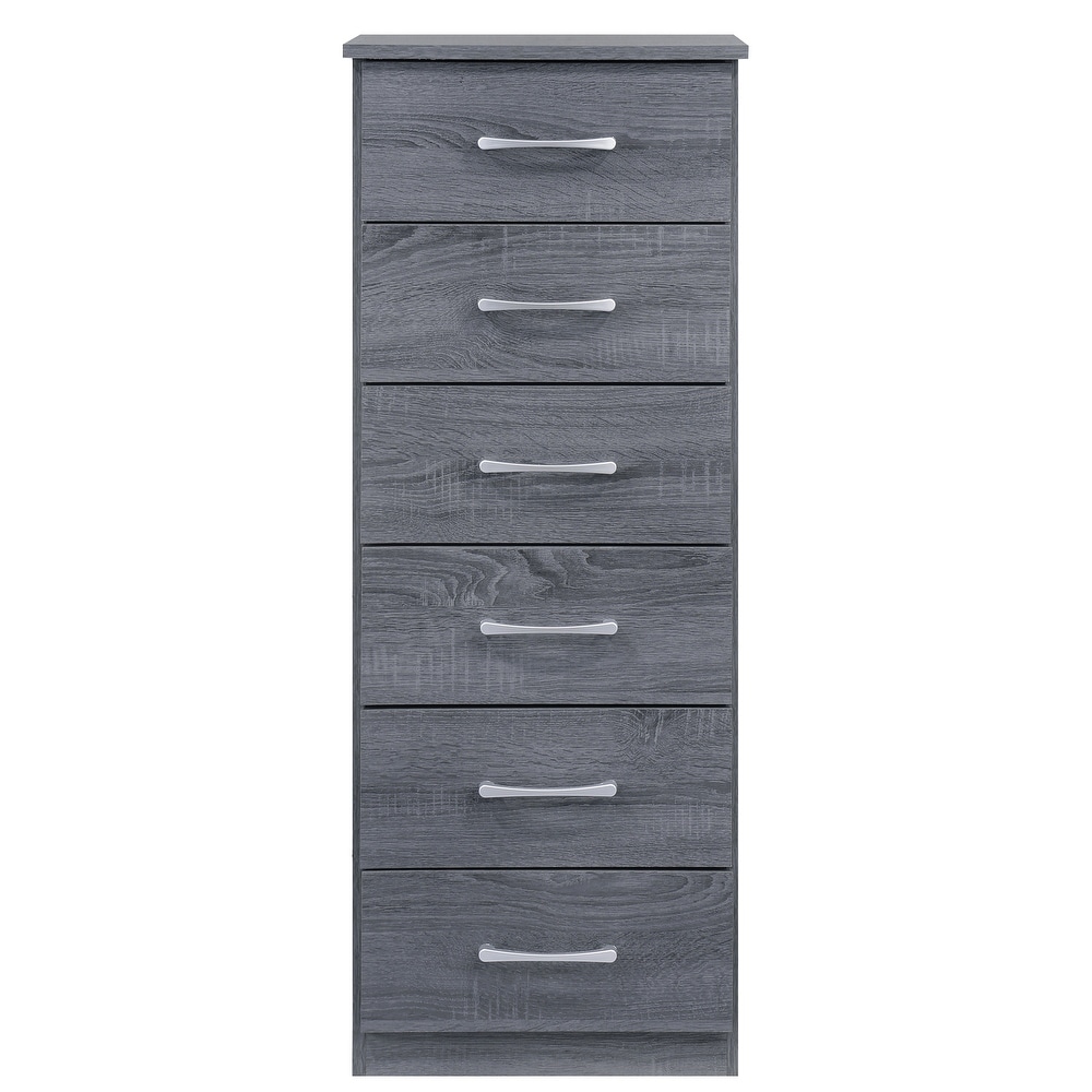 Boston 6 Drawer Chest of Drawers (18 in L. X 16 in W. X 46 in H)