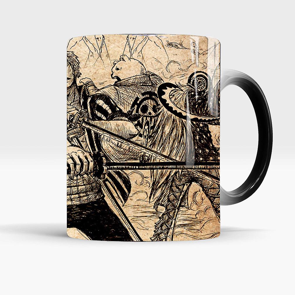 One-pieces Trafalgar D. Water Law Color Changing Mug Ceramic Coffee Mug Thermal Tea Cup Novelty Gift