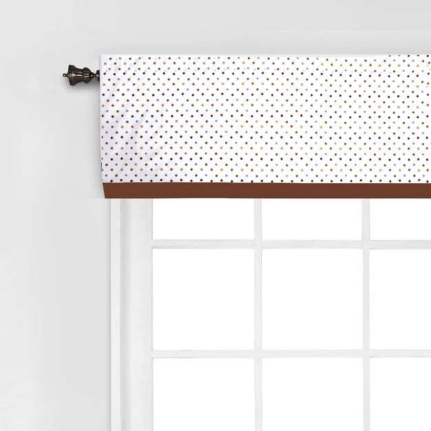 Bacati Pin Dots Multicolor Window Valance