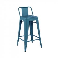 Tabouret TOLIX Petit dossier Couleur - Tabouret de bar extérieur H65cm