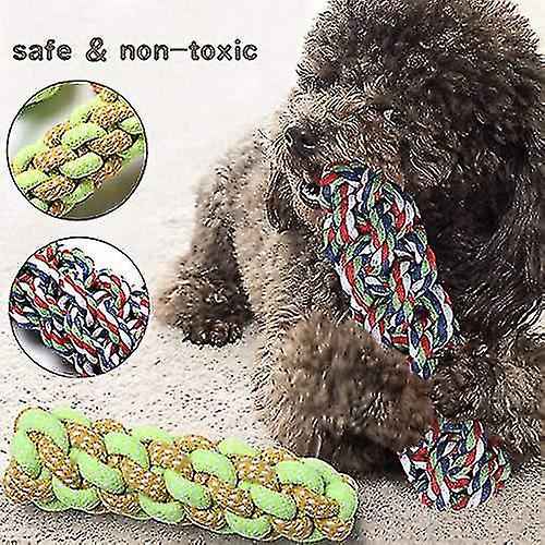 Dog Rope Toys For Aggressive Chewers 4 Pack Dog Chew Toys Set Cotton Rope For Dogs Teething Chewing Playing