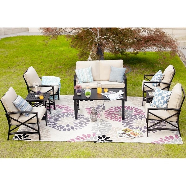 PATIO FESTIVAL 8Piece Outdoor Sofa Seating Group with Cushions