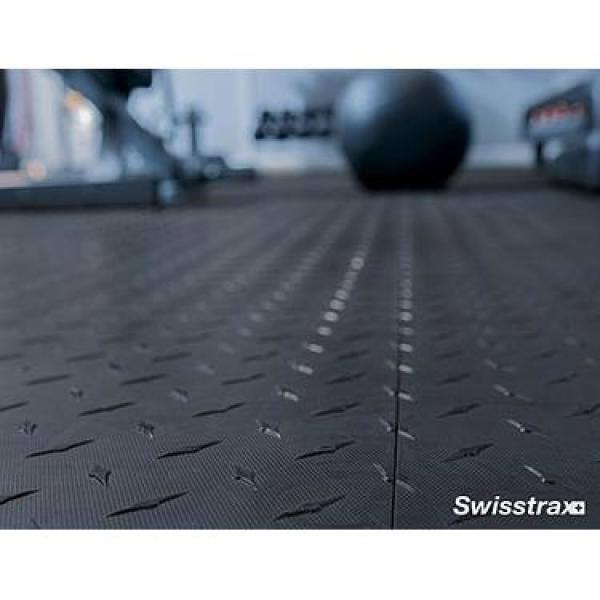 Swisstrax 2.75 in. x 12 in. Jet Black Pegged Polypropylene Ramp Edging for Diamondtrax Home Modular Flooring (10-Pack) HOME-DMD-JB-10PG