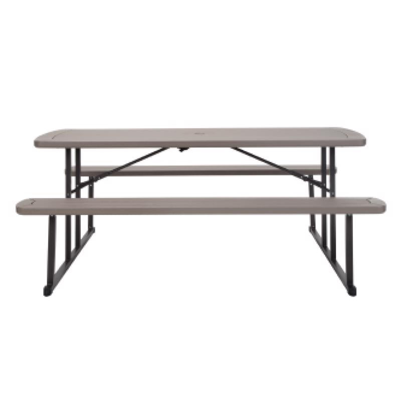 PICNIC TABLE BRN STL/WD