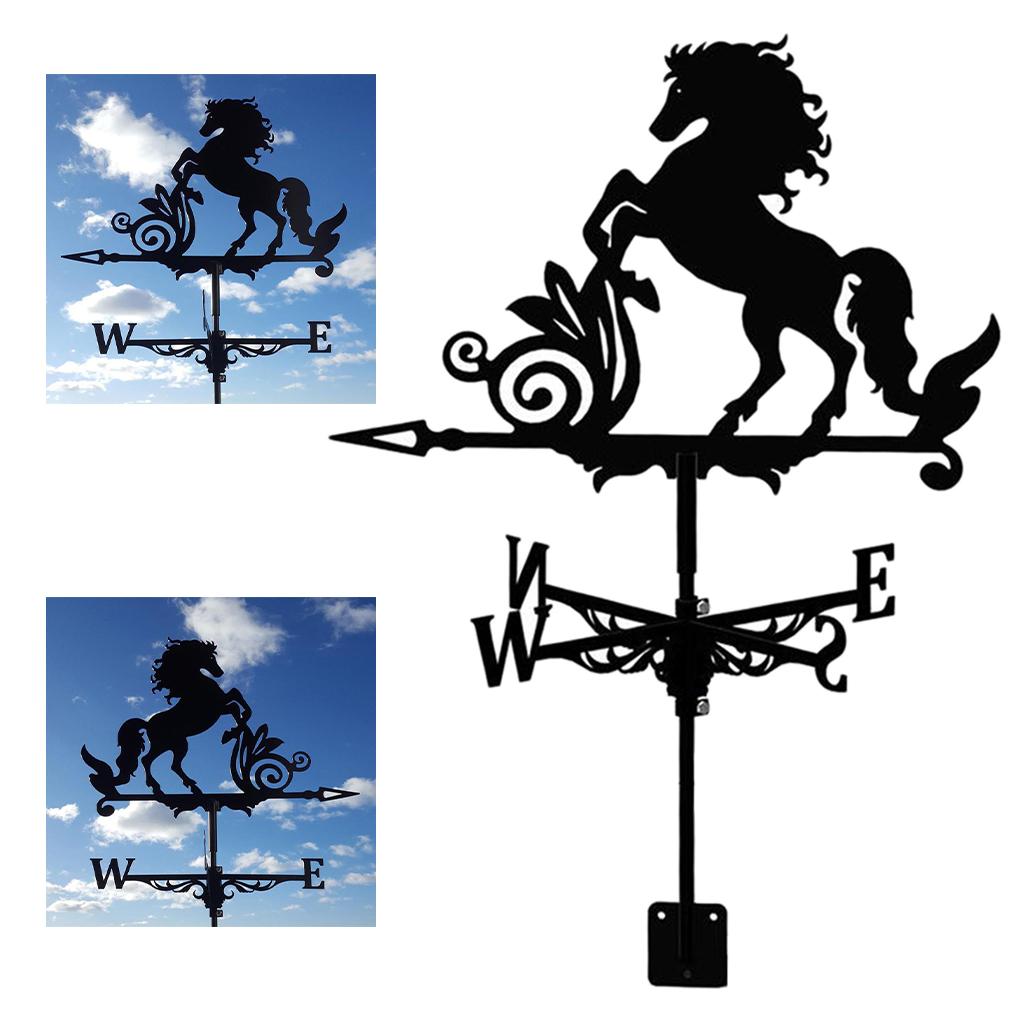 Weather Vane Wind Direction Indicator Home Outdoor Garden Ornaments Horse