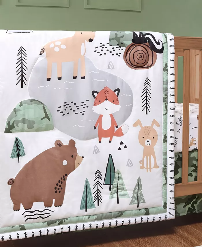 The Peanutshell Woodland Crib Bedding Set  3 Piece