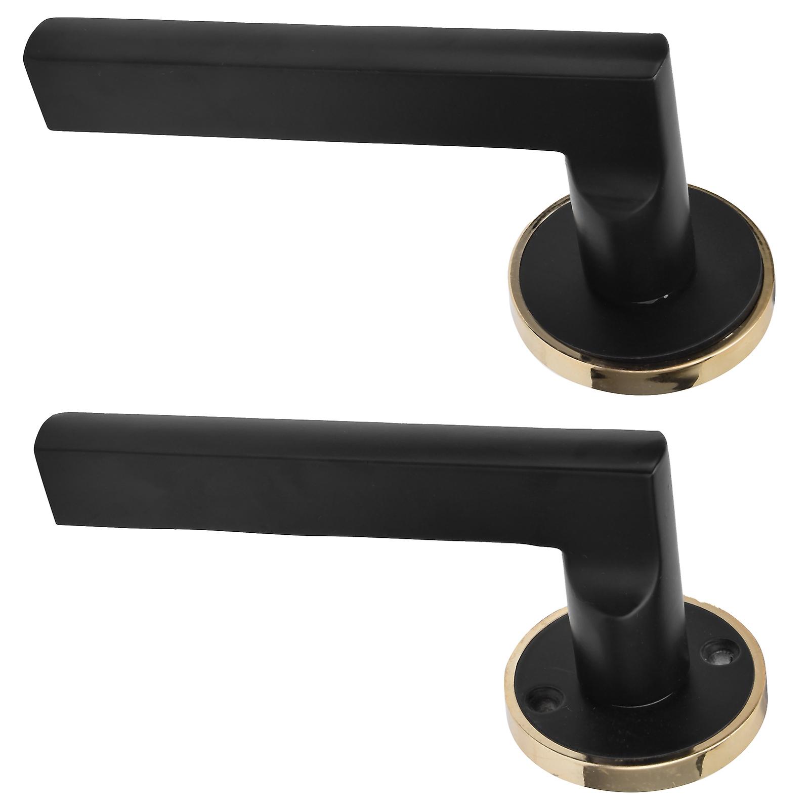 Handle Lock Space Aluminum Anti Collision Mute Round Locking Lever For Wooden Doors Bedroom Doors