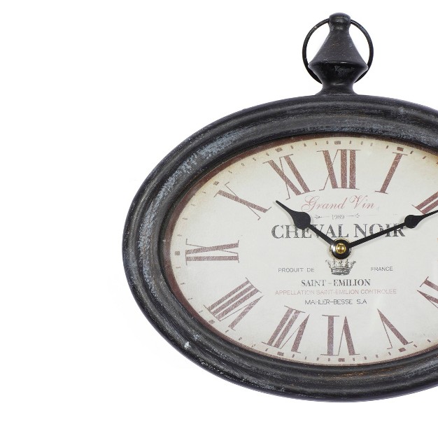 Set Of 2 Metal Pocket Watch Style Wall Clocks Cream Olivia amp May