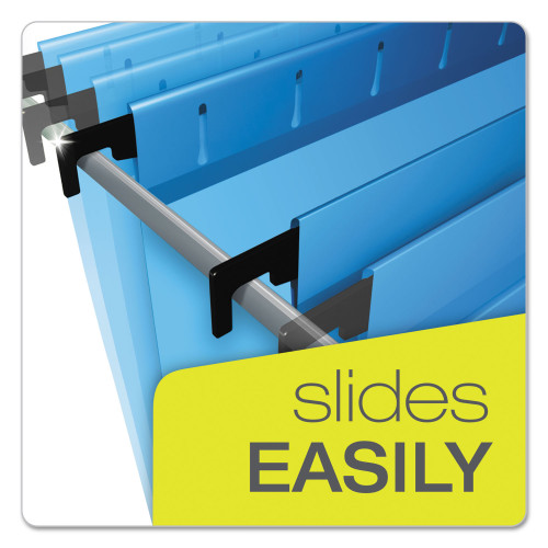 Pendaflex SureHook Hanging Folders， Letter Size， 1/5-Cut Tab， Blue， 20/Box (615215BLU)