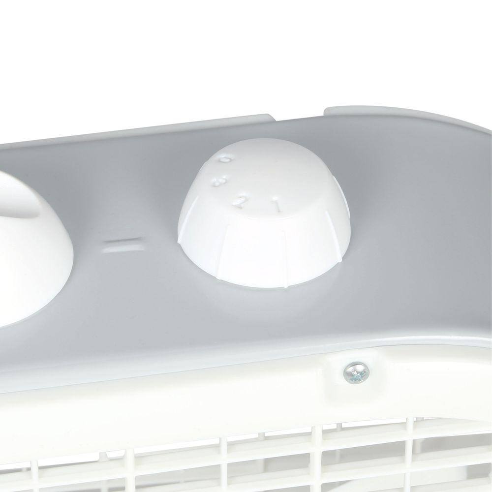 Lasko Save-Smart Energy Efficient 20 in. 3 Speed White Box Fan with Built-In Carry Handle 3733