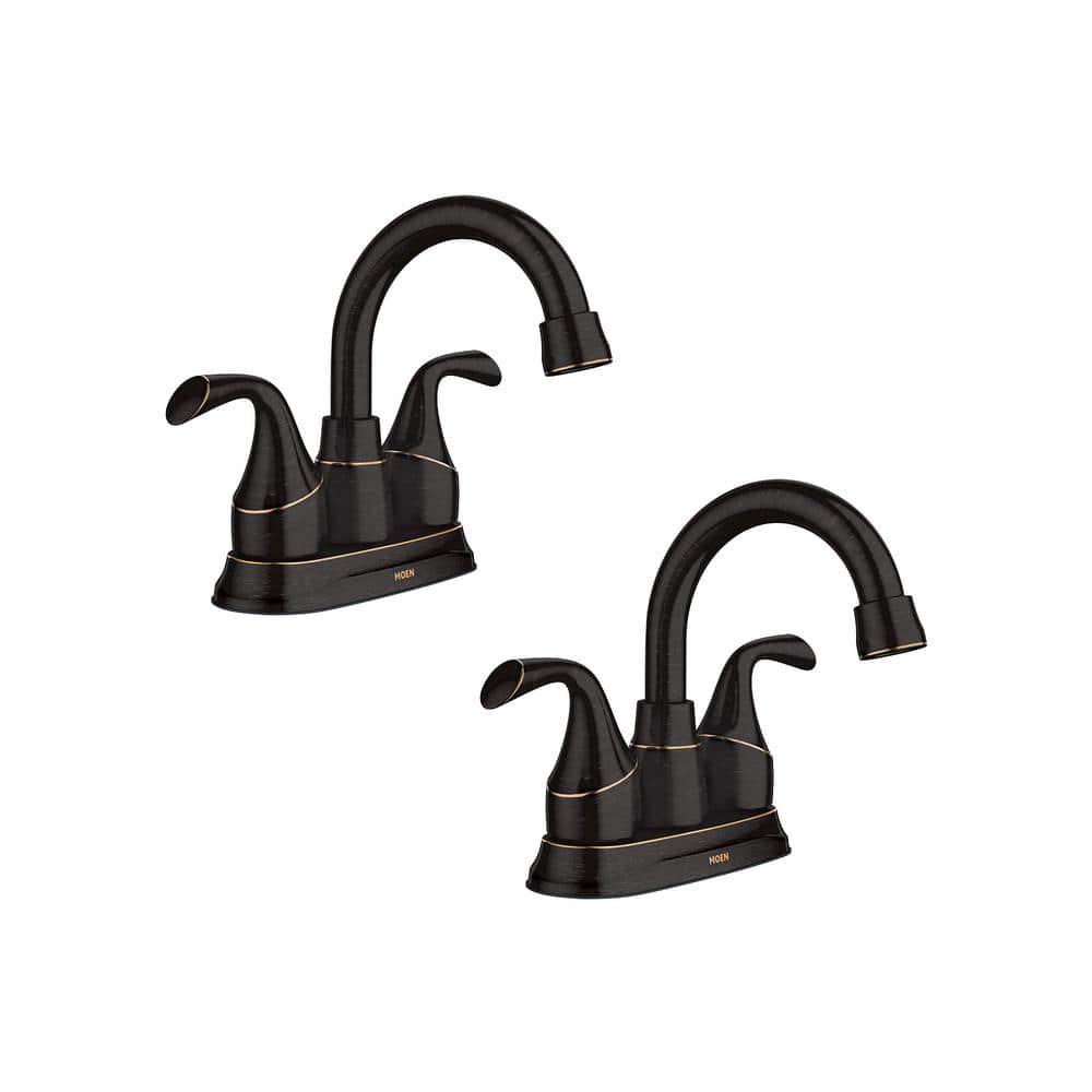 MOEN Idora 4 in Centerset 2Handle Bathroom Faucet in Mediterranean Bronze