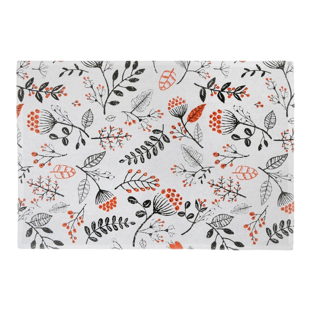 Cotton Placemat (Persimmon)   Set of 12