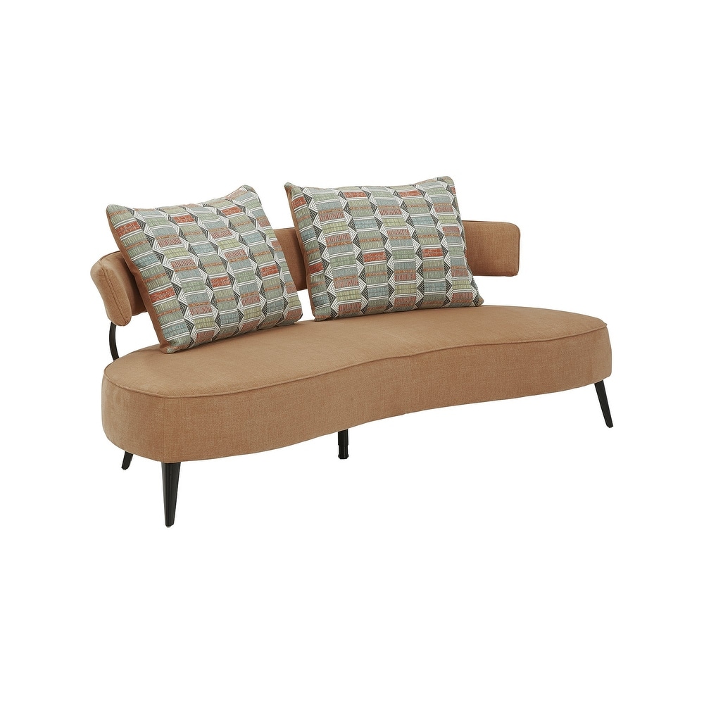 Signature Design by Ashley Hollyann Mid Century Modern Rust Sofa   77\