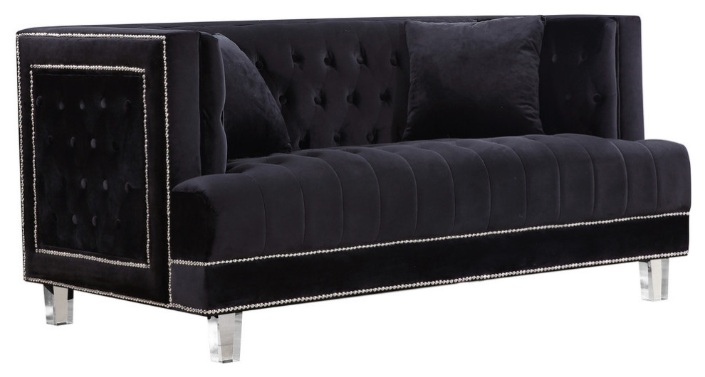 Lucas Velvet Chair   Contemporary   Loveseats   by Meridian Furniture  Houzz