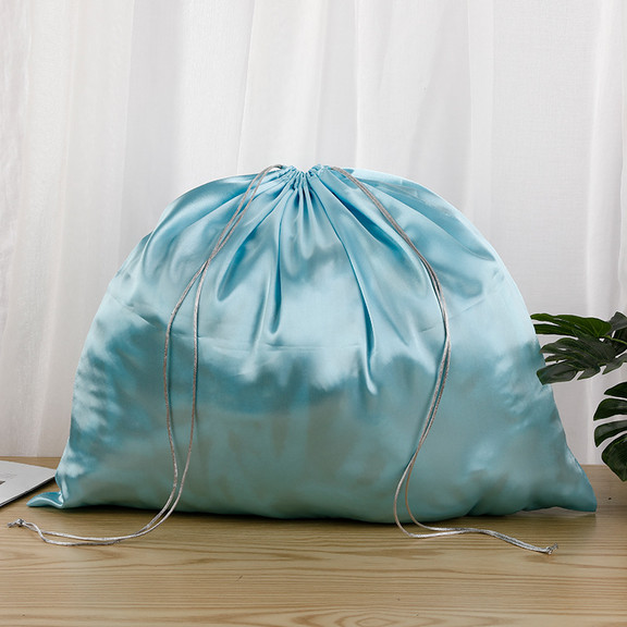 Muka 20 PCS Blue Satin Dust Bag Drawstring Pouch f...