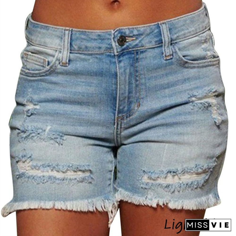 New Women's Fashion Shorts Summer Pants Denim Shorts Jeans Shorts Tight Shorts Casual Shorts Jeans Pants Slim Shorts Plus Size