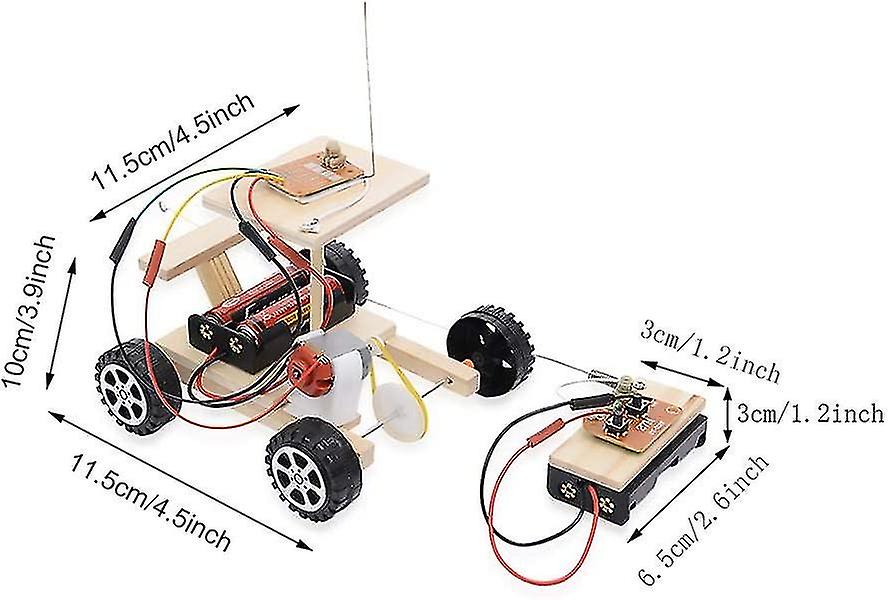 Assembly Car Model， Diy Assembled Rc Car Toy Electric Remote Control Vehicle Kit Kids Hand