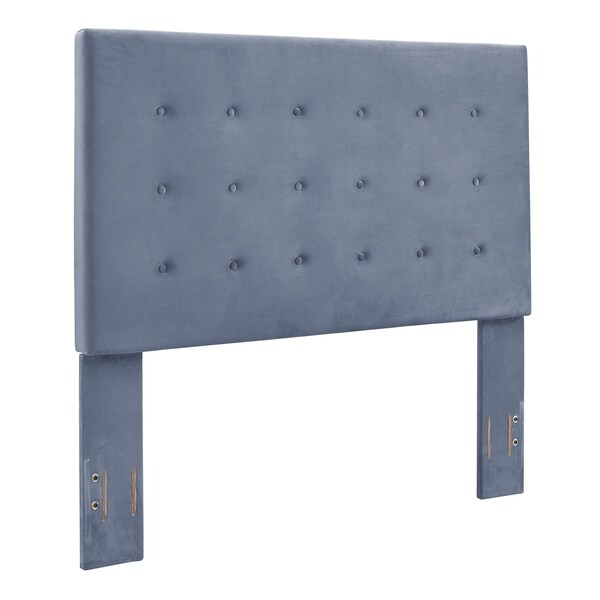 Reston Square Upholstered Full/Queen Headboard in Cornflower Microfiber - - 17402875