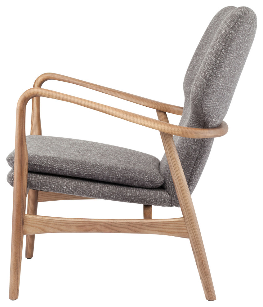 Patrik Medium Gray Fabric Occasional Chair   Midcentury   Armchairs And Accent Chairs   by Kolibri Decor  Houzz