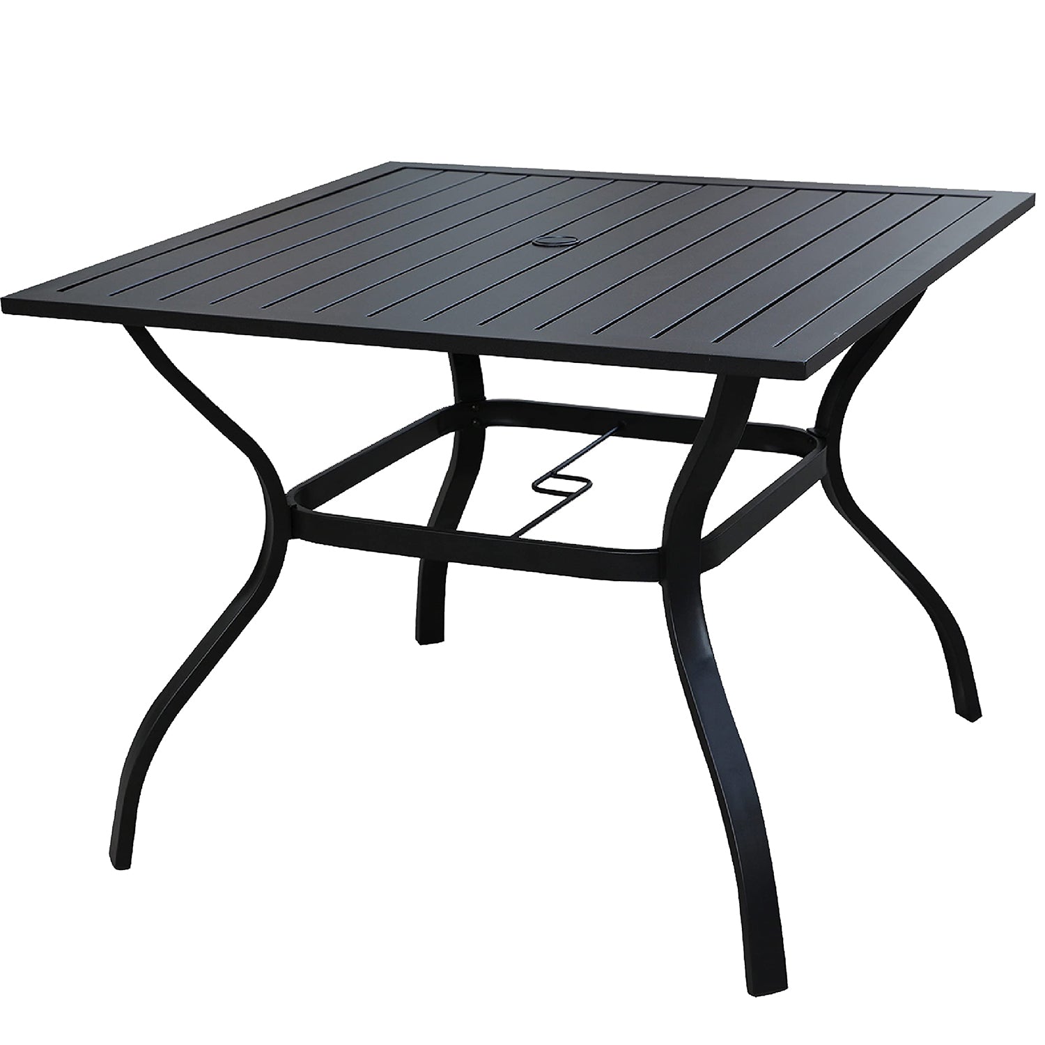 SunSierra Outdoor Square Dining Table, Patio Table with Umbrella Hole