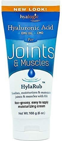 Hylarub Hyaluronic Acid Joint and Muscle Support Cream， 6-oz bottle