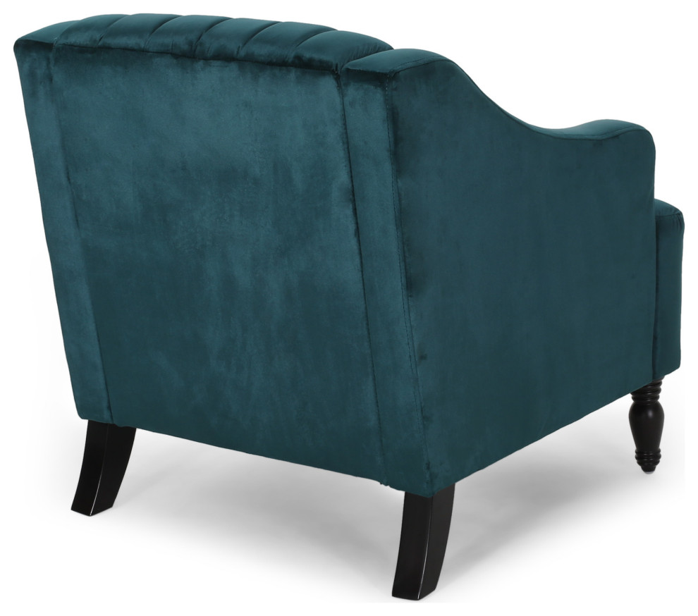 Candice Glam Velvet Club Chair   Traditional   Armchairs And Accent Chairs   by GDFStudio  Houzz