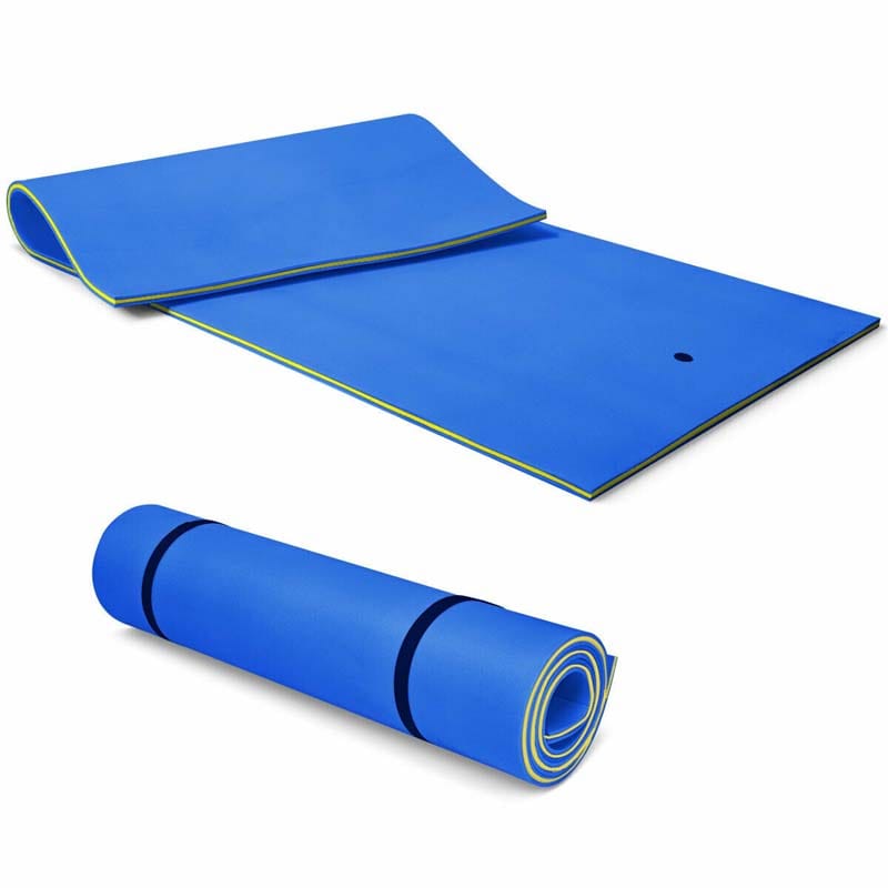 12 x 6 FT Floating Water Pad 3-Layer Tear-Resistant XPE Foam Mat Roll-Up Floating Island for 4-6 Person