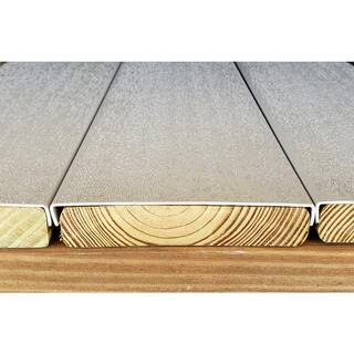 Deck-Top 8 ft. x 12 in. x 5-12 in. Harbor Grey PVC Decking Board Covers for Composite and Wood Patio Decks (10-Pack) DT8HGP436-10