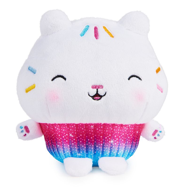 Spin Master Gabby's Dollhouse， 7-inch Cakey Cat Purr-ific Plush Toy