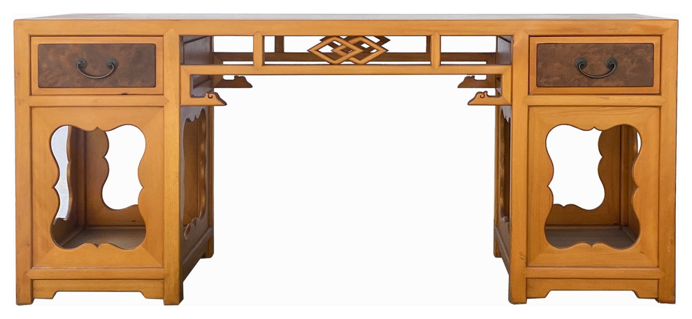 Chinese Brown Ru Yi Accent Low TV Console Cabinet Tea Table Hcs6046   Asian   Entertainment Centers And Tv Stands   by Golden Lotus Antiques  Houzz