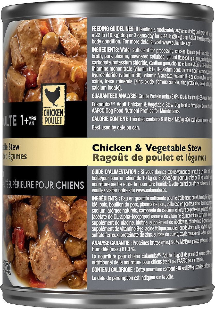 Eukanuba Adult Chicken and Vegetable Stew Canned Dog Food