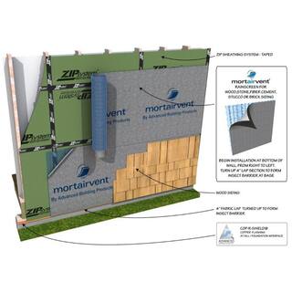 MORTAIR VENT 10mm 39 in. x 40 ft. Roll Rain Screen MORTAIR10