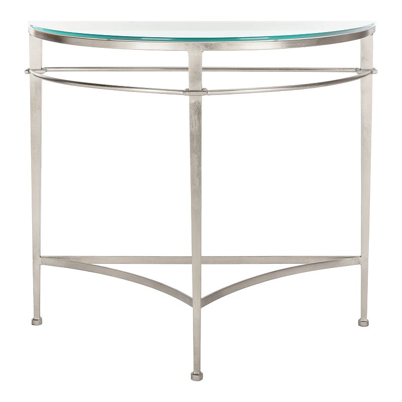 Safavieh Baur Antique Silver Glass Console Table