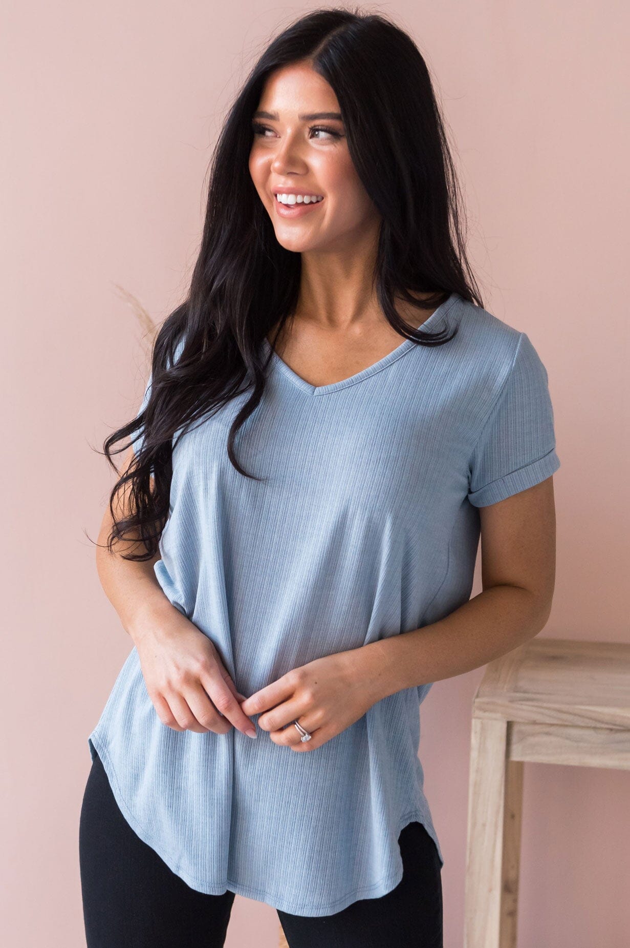 Your Favorite Ribbed Modest Tee