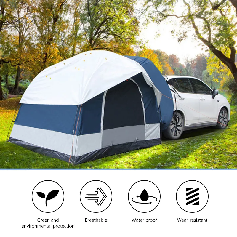 Portable camp folding car rear camping suv tailgate cover tent for car tailgate camping outdoor awning extension tent