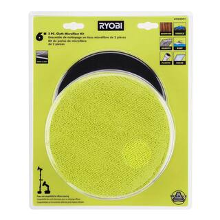 RYOBI 6 in. 2-Piece Cloth Microfiber Kit for RYOBI P4500 and P4510 Scrubber Tools A95KMCK1