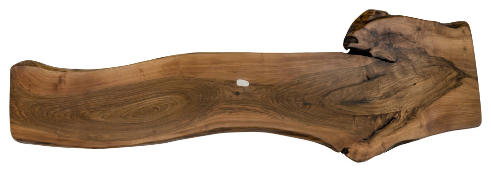 Walnut Slab Coffee Table with Cast Aluminium Legs 89 quotx30 quotx19 quot  Rustic   Coffee Tables   by Kilim Area Rugs  Houzz