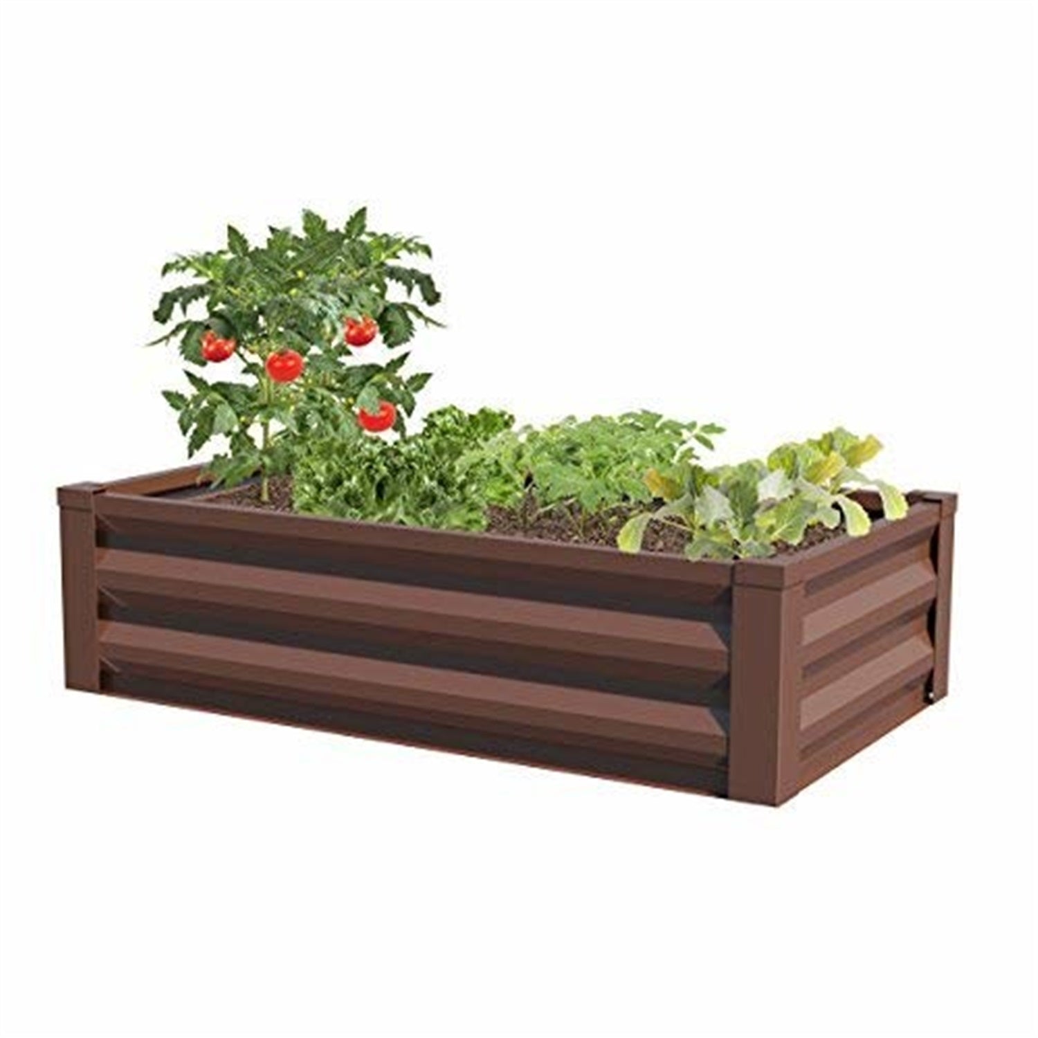 Panacea Raised Garden Planter, Timber Brown Finish