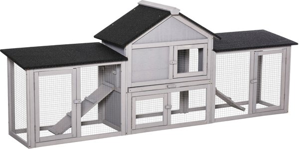 PawHut Run Area Rabbit Hutch