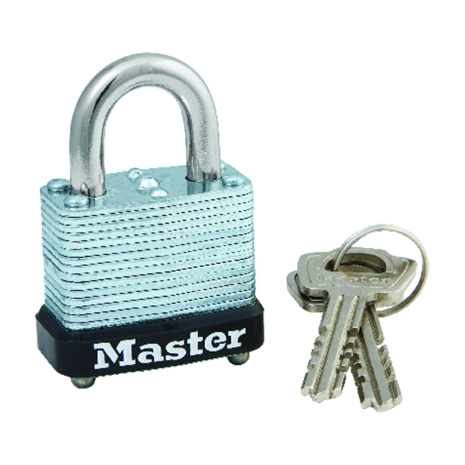 Master Lock 1-1/16 in. H X 1-1/8 in. W Laminated Steel Warded Locking Padlock