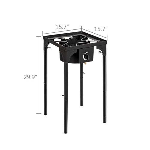 Ktaxon Outdoor Propane EX31-51 Single Burner 75,000BTU with 0-20 Psi High Pressure Adjustable Regulator 15"