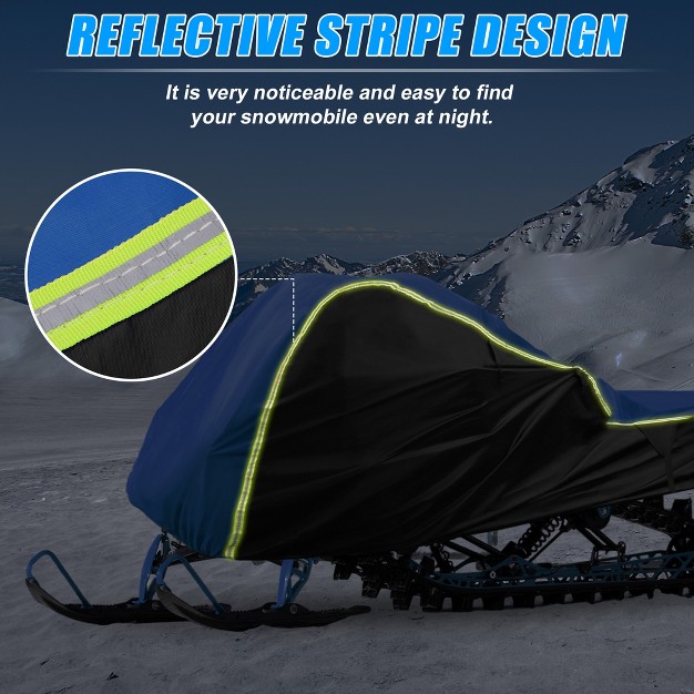 Unique Bargains Indoor Outdoor Waterproof Trailerable Snowmobile Cover