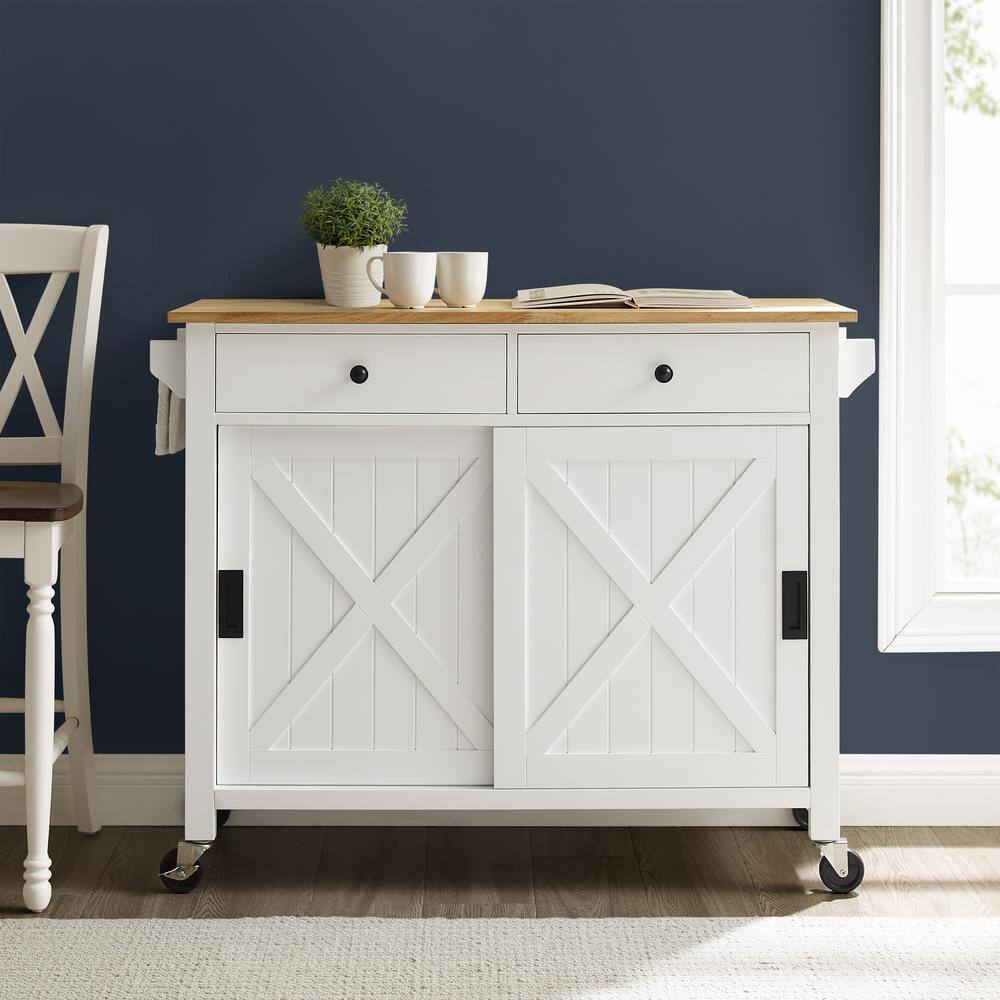 CROSLEY FURNITURE Laurel White Kitchen Island CF3033NA-WH