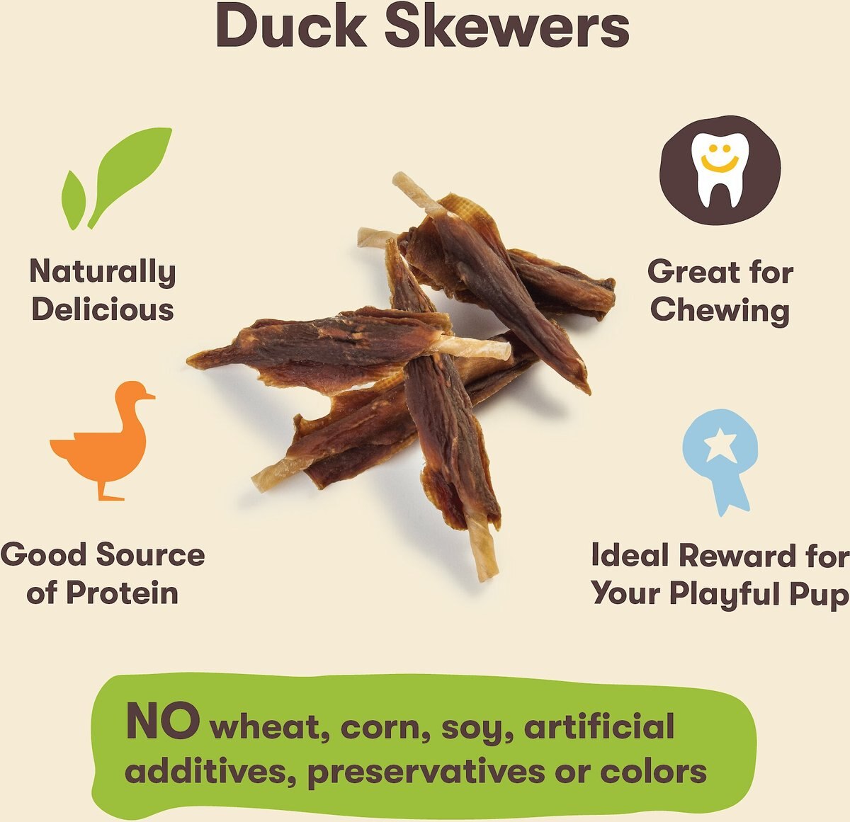 Pet 'n Shape Duck Skewers Dog Treats