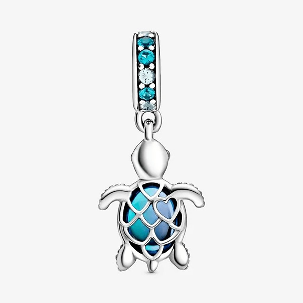 PANDORA  Murano Glass Sea Turtle Dangle Charm