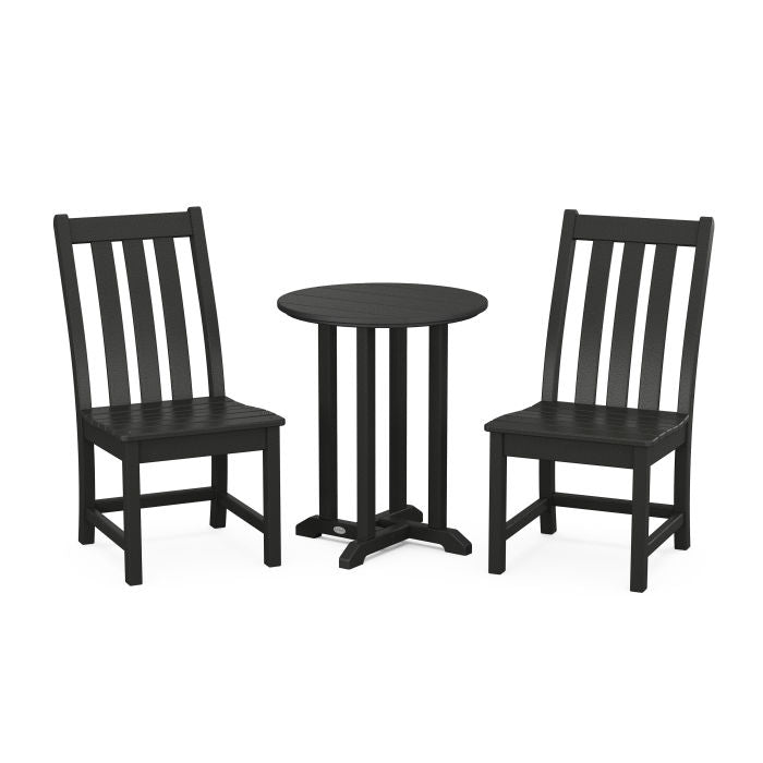 Polywood Vineyard Side Chair 3-Piece Round Dining Set PWS1317-1