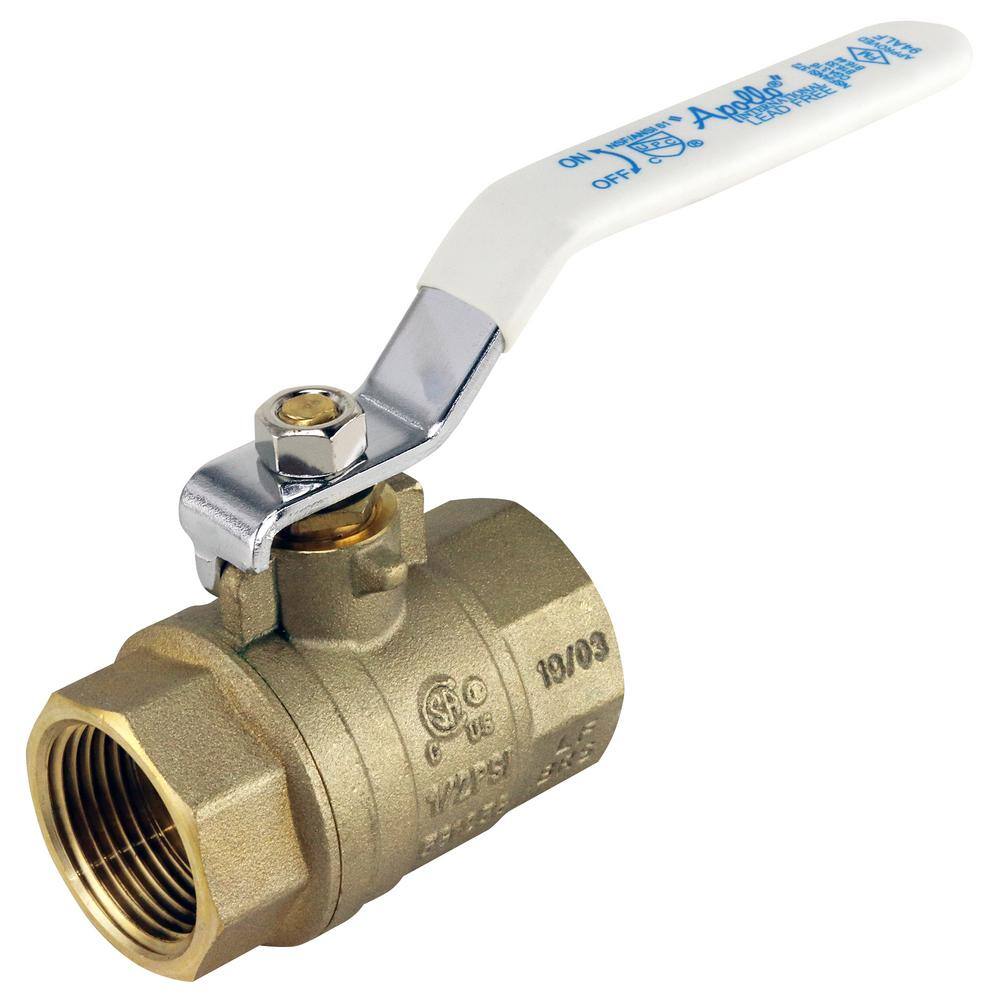 Apollo 1 in. Lead Free Brass FNPT x FNPT Full-Port Ball Valve 94ALF10501A